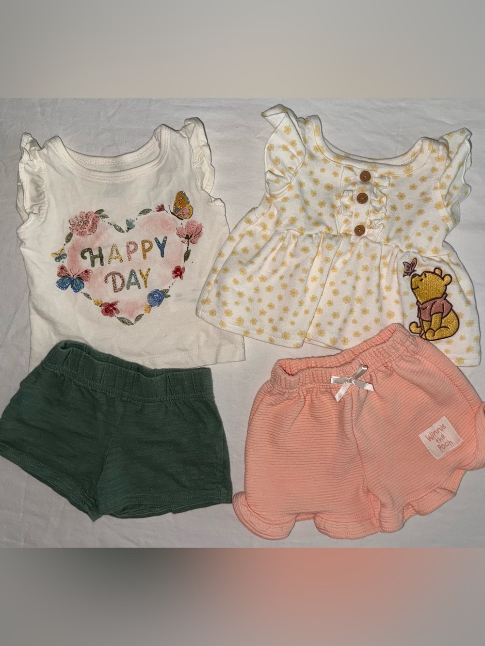 2/$15 Baby Girl Carters sets | top and shorts